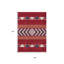 Tapis intérieur / extérieur rouge et blanc 5 pi x 8 pi Southwestern