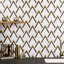 Vanessa Deleon VZAG 13x17 Polished Marble and Brass Inlay Mosaic Tile-381345945