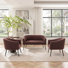 Jameila 3 - Piece Faux Fur Living Room Set With Black Legs