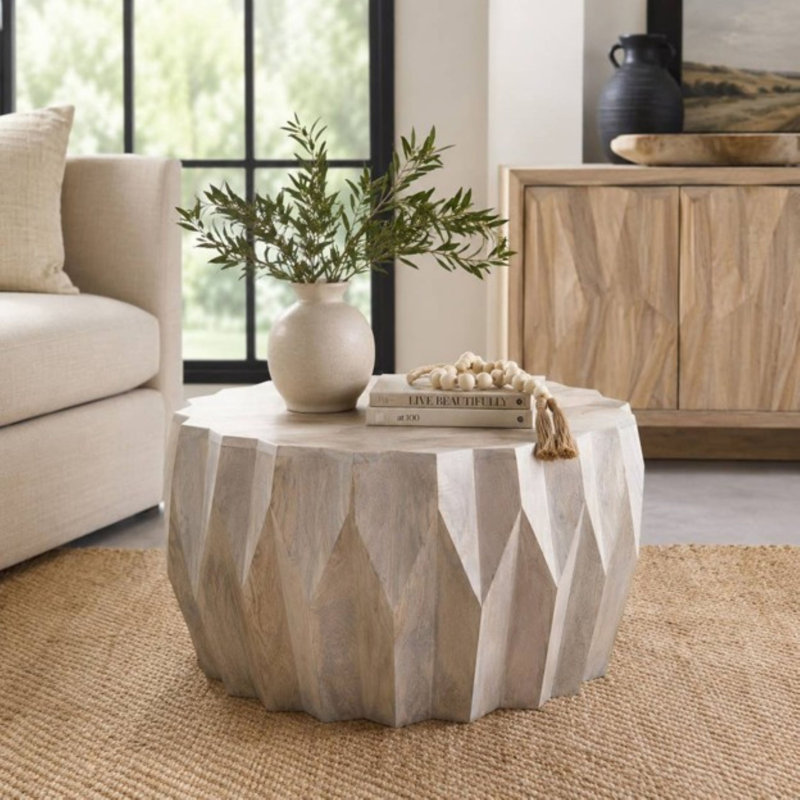 Table basse Chantel - Blanc délavé