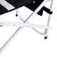 Chaise d'extérieur pliante rembourrée 1 pièce avec table d'appoint et poches de rangement