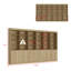Bibliothèque de rangement 78,7 po x l 142 po avec 6 tablettes et 4 niveaux-245182078