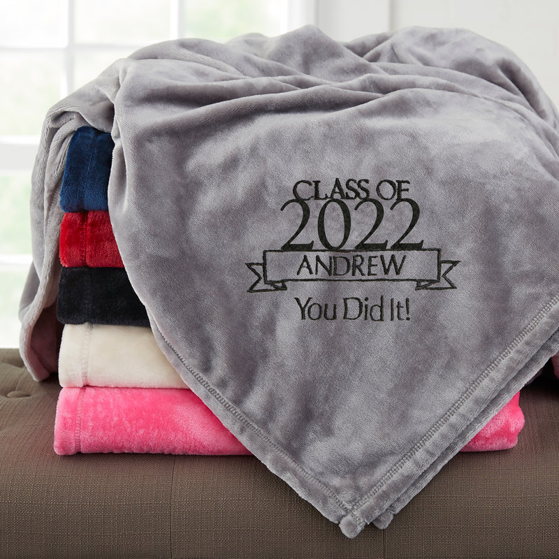 Graduation Personalized Blanket, 80" W x 60" L