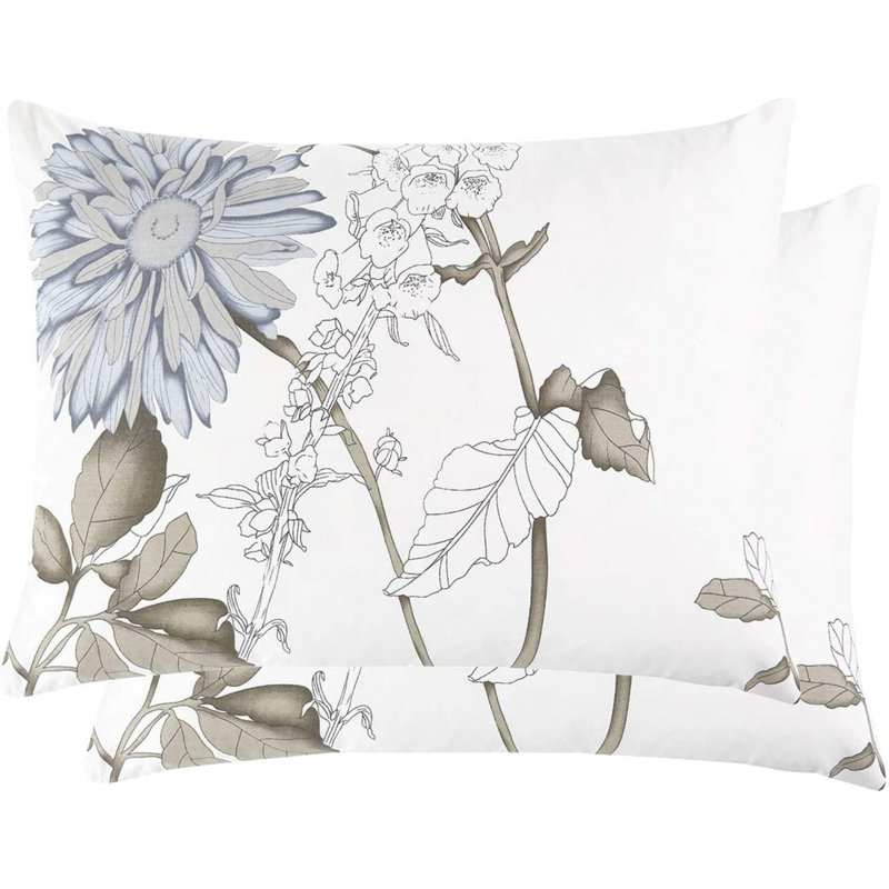 100% Cotton Floral - Set of 2, King