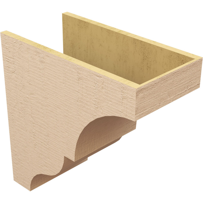 Bois de cèdre brut Asheboro, grain de bois TimberThane Corbel, apprêté brun clair, H 24 po x l 12 po x P 24 po