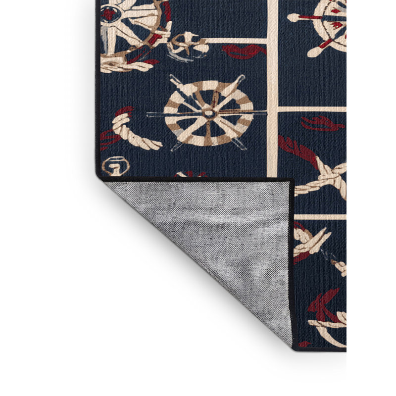  Tapis bord de mer lavable Modern, Tapis de couloir 2 pi x 4 pi