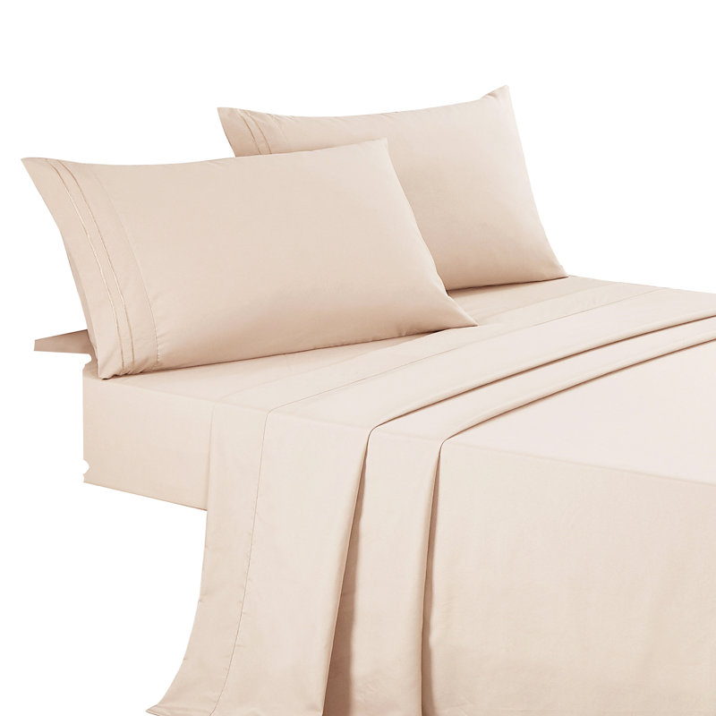 Jcrown Microfiber Sheet Set, Blush, Full Sheet Set with 2 Pillowcases