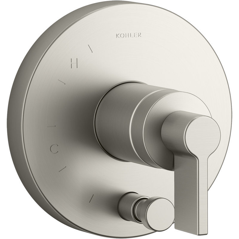 Components™ Rite-Temp® Shower Valve Trim with Diverter and Lever Handle, Vibrant Brushed Nickel