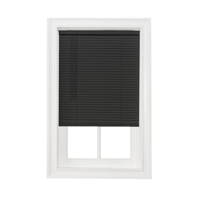 Semi Sheer Horizontal/Venetian Blind, Black, 26"W x 64"L