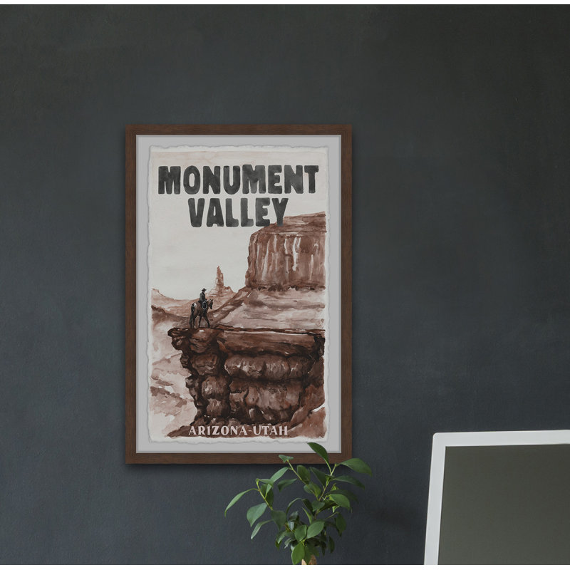 Arizona Monument Valley - Reproduction d'annonces encadrées sur papier, H 30 po x l 20 po x P 1,5 po