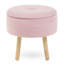 Presidio 46cm Wide Tufted Round Solid Colour Ottoman with Storage-1612649842