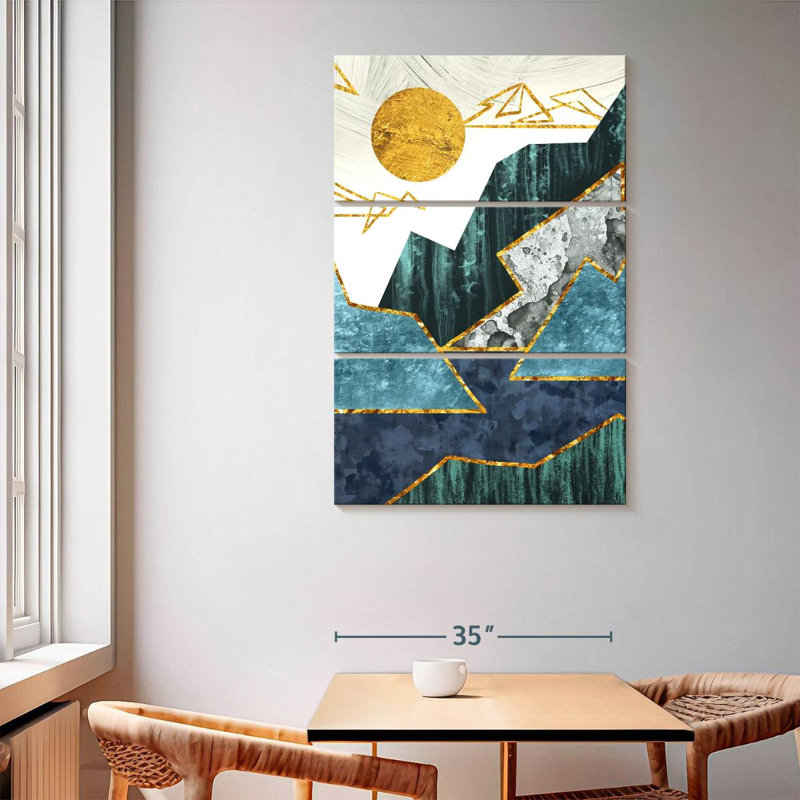 Avery Sun Over Abstract Landscape, 65" H x 42" W