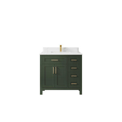 36'' Single Bathroom Vanity with Quartz Top
