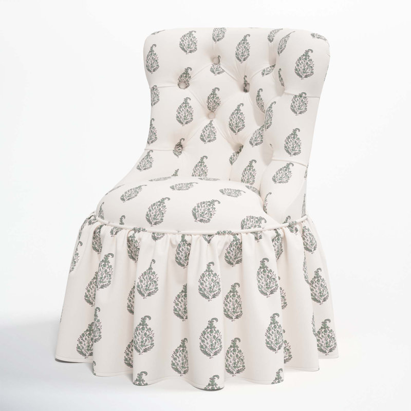 Chaise d'appoint rembourrée Minnie, Anika sauge