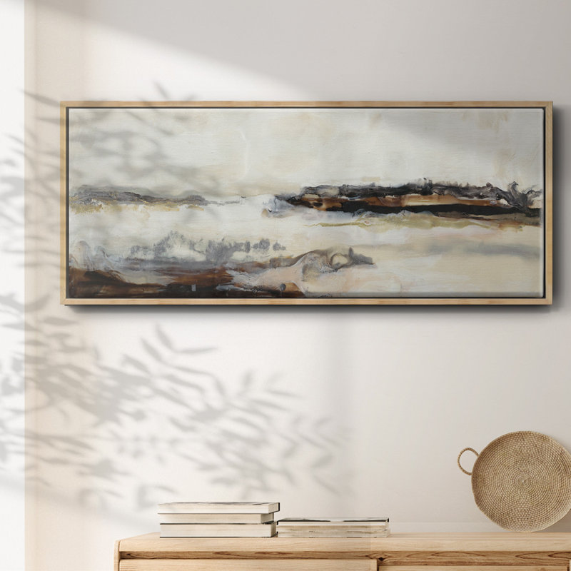 Joyful Horizon II - toile encadrée, Argent, H 8 po x l 20 po x P 1,5 po