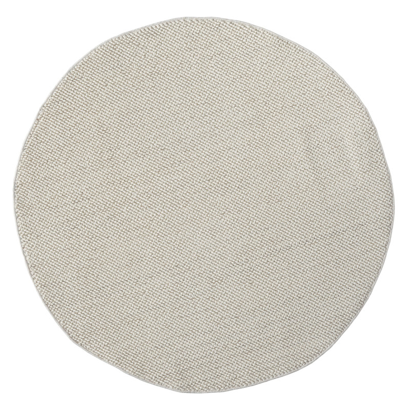 Elysia white Rug, Round 120cm