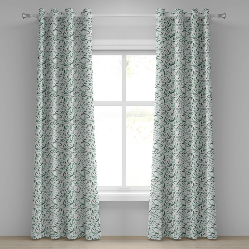 Sateen Semi Sheer Curtains / Drapes Pair, 50" W x 84" L