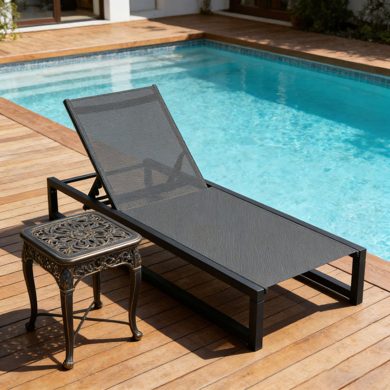 CHAISE LOUNGE, Black+Grey, 1