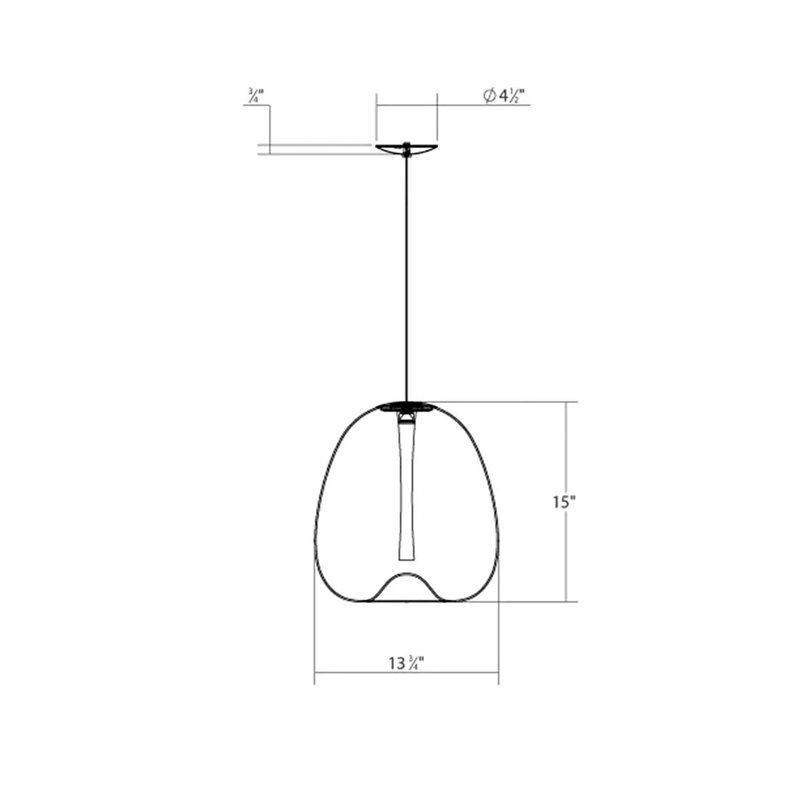 Mela 1 - Light LED Pendant, 15" H x 13.75" W x 13.75" D