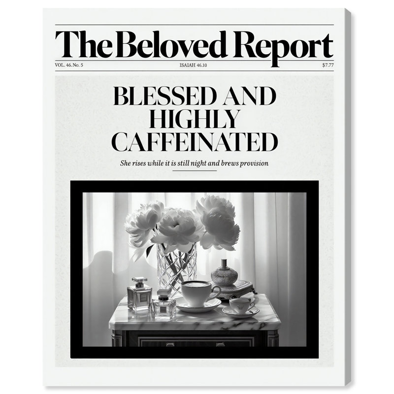 "Blessed Caffeine Ritual", reproduction d'art sur toile par Art Remedy, 20 x 24, H 20 po x l 24 po, Gallery Wrapped