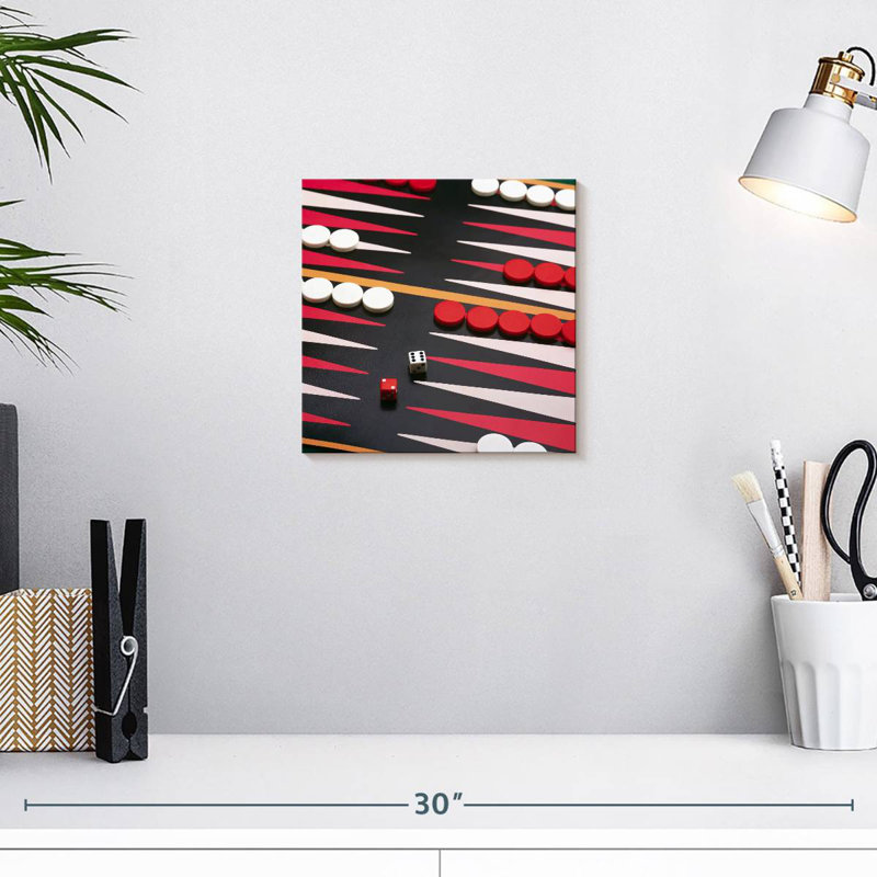 Senne Playing Backgammon, 10" H x 10" W