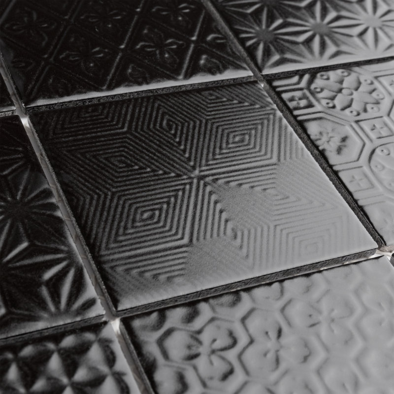 Spirit 4" x 4" Porcelain Grid Mosaic Wall & Floor Tile