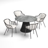 Tulle Outdoor 5 - Piece Dining Set with Cushions