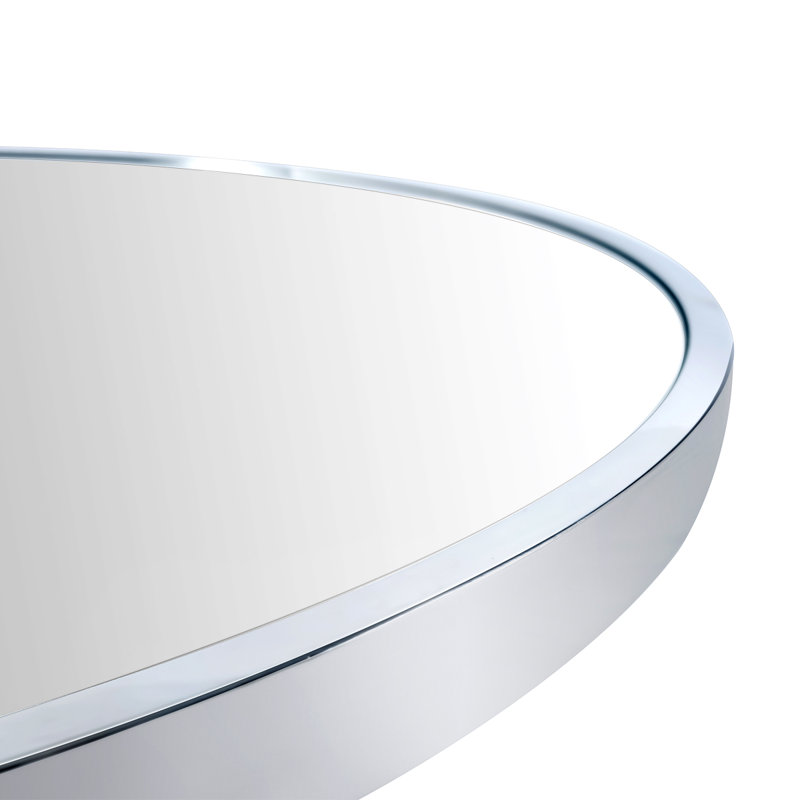 Mcfarren Metal Arch Wall Mirror, Polish Chrome