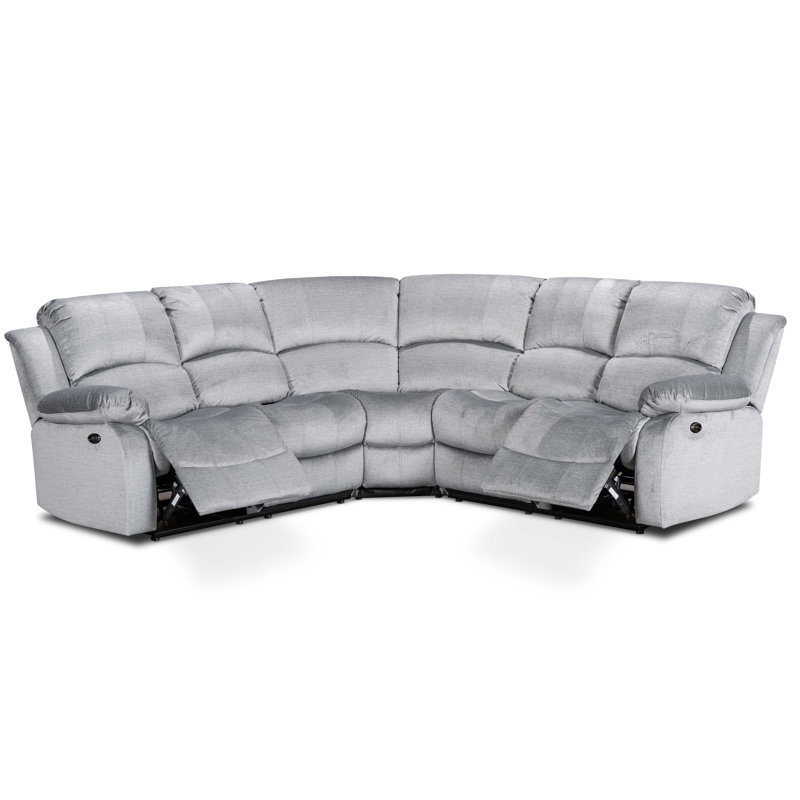 Lori 5 Seater Chenille Electric Reclining Corner Sofa