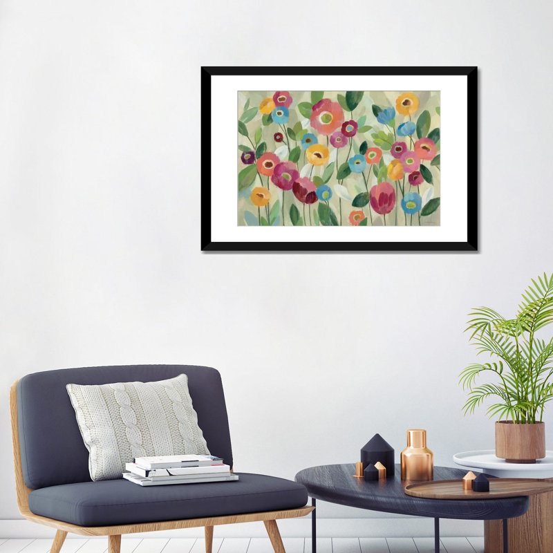 Esdert, conte de fées, art floral, H 24 po x l 32 po x P 1 po, Papier d'art encadré noir