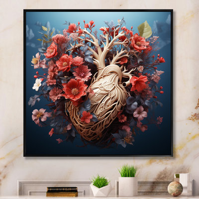 «Heart», Illustration en double - Impressions sur toile abstraites_105682