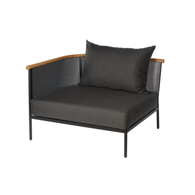 Chaise de patio d'angle avec coussin Dar