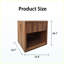 Table de chevet cannelée moderne de style Mid-Century avec rangement de tiroir, grande table de chevet large
