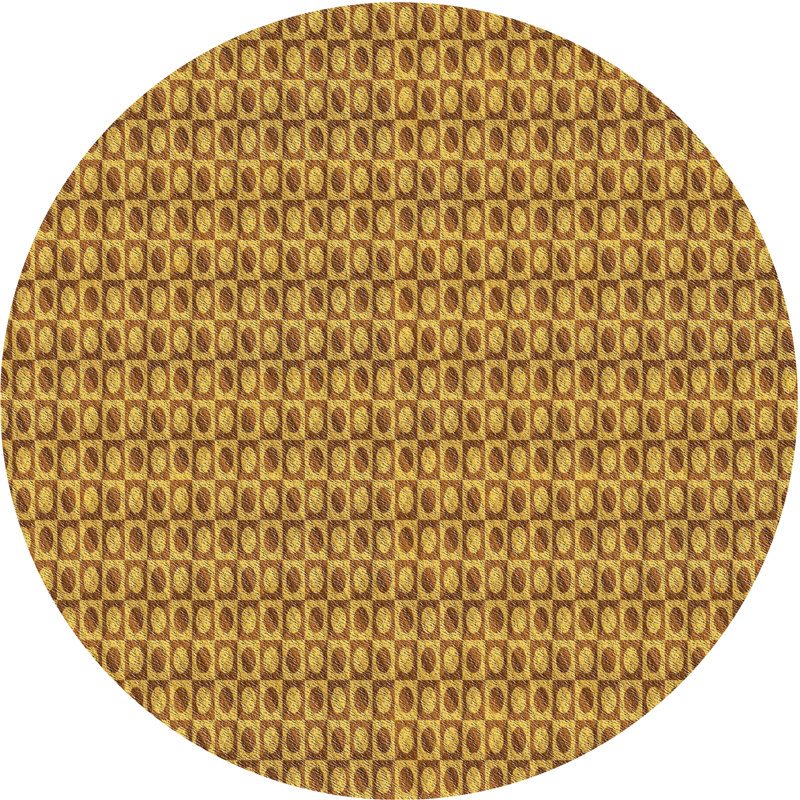 Tapis brun Power Loom, Rond 6 pi