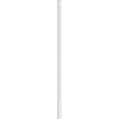 TruCraft Fluted Pilaster w/ Decorative Capital & Base, 5"W x 120"H x 2"P Base Can Be Trimmed Up To 6 5/8", Architectural Grade PVC, Sold As Pair