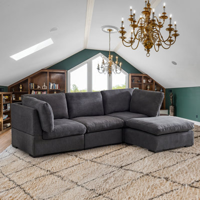 Eugenija 99"W Down Filled Modular Sectional