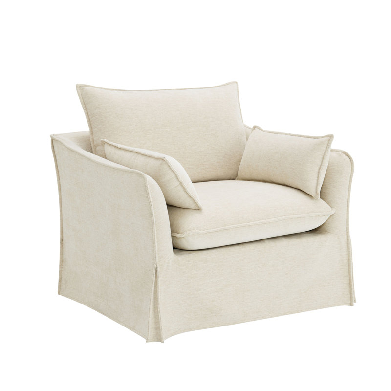 Chaise en lin Shane avec 2 coussins