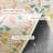 Vintage Floral Distressed Design Non-Slip Low-Pile Soft Thin Faux Wool Area Rug-1644600145
