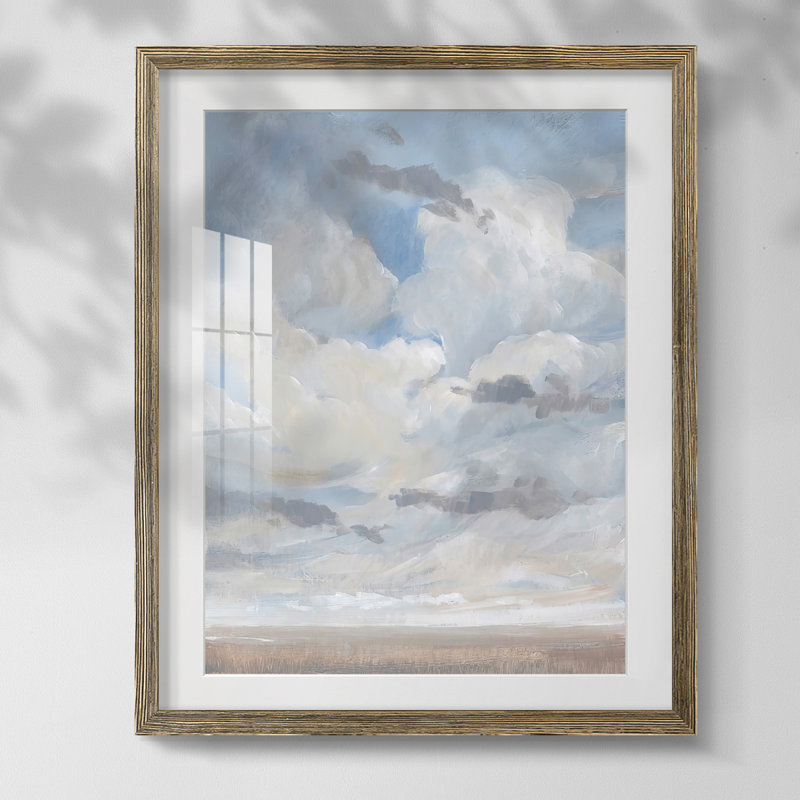 «Inkwell Intersect II», reproduction encadrée, Blanc, Papier avec cadre noyer