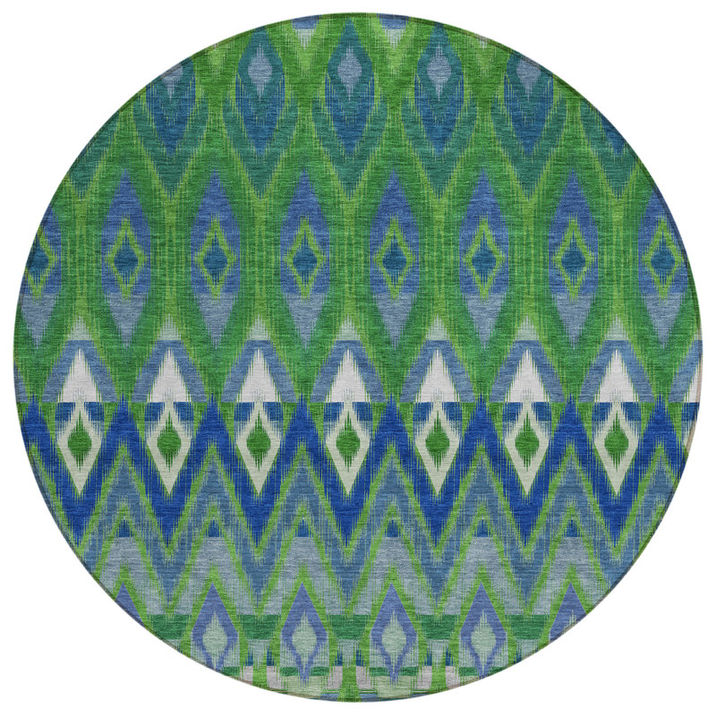 Khiri Southwestern Rug, Round 8'