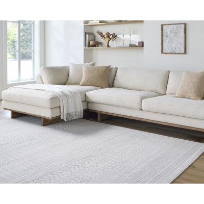 Tapis gris / ivoire Lanaiya