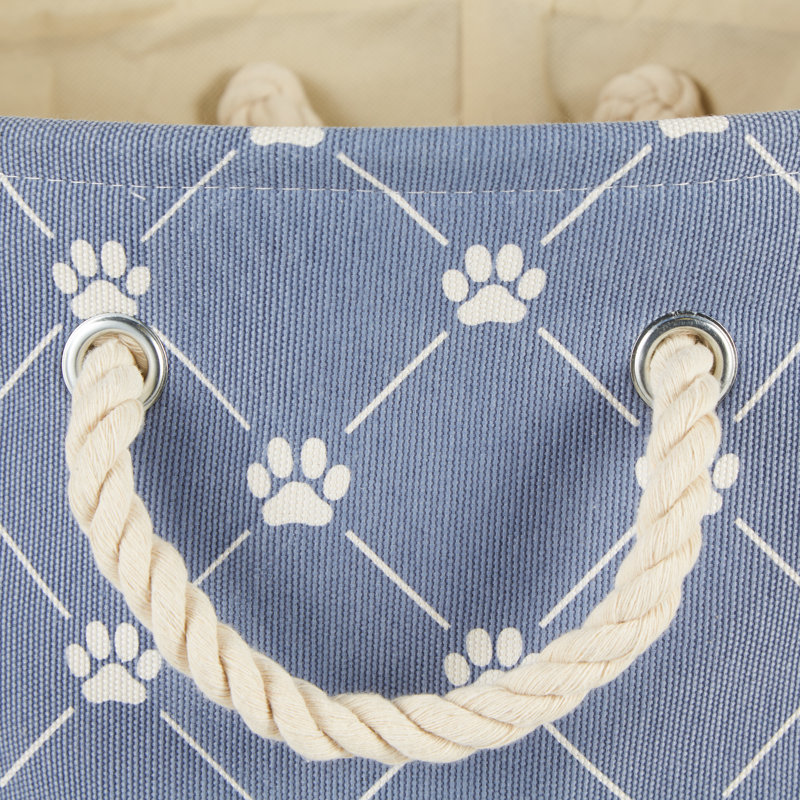 Cube ou bac en tissu, Bleu, H 15 po x l 12 po x P 17,75 po