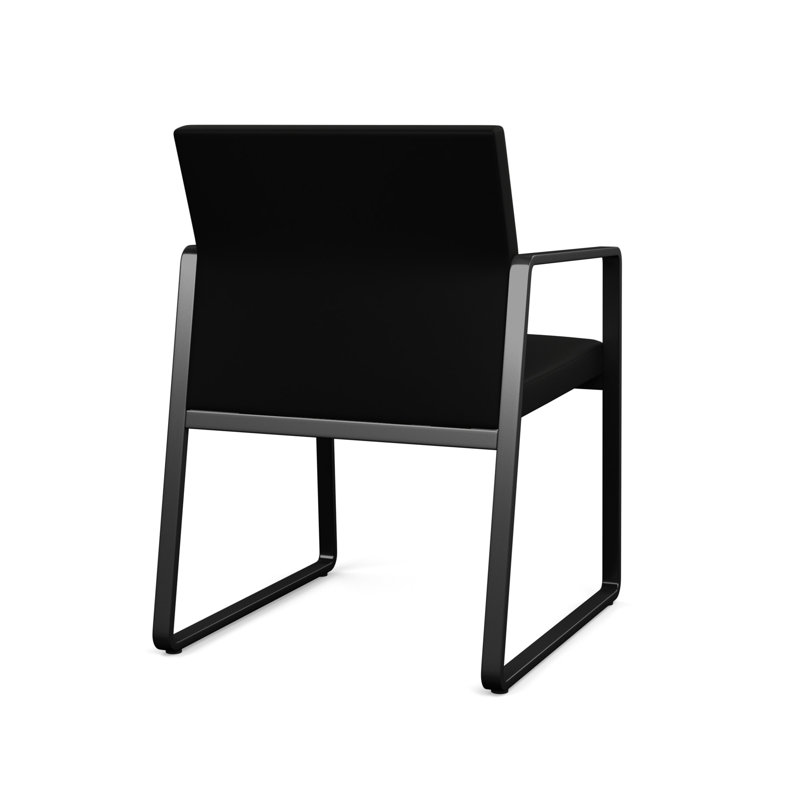 Chaise d'invité Gansett, Vinyle noir Patriot Plus, Noir