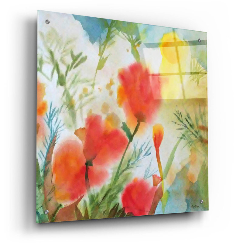 «Orange Poppy Reverie» par Sheila Golden, H 24 po x l 24 po x P 0,2 po