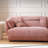 Modern simple cream wind petal cloud sofa-102515450