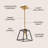 Nacirema 1 - Light Black/Brass Gold Single Pendant