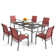 Argyri 6 - Person Metal Patio Dining Set with Rectangular Table