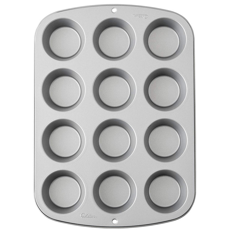 Steel Non-Stick 12-Cup Round Muffin Pan