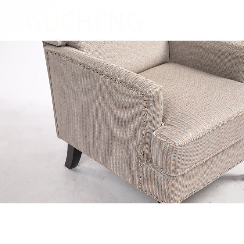 Fauteuil rétro confortable avec garniture exquise pour le salon