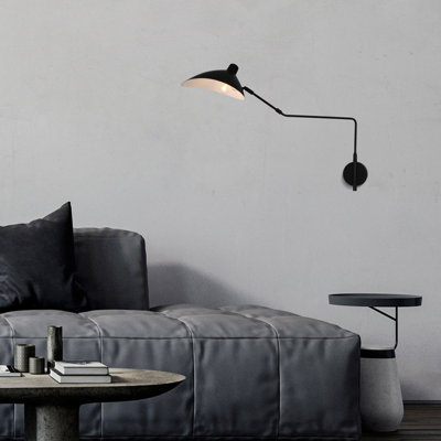 Applique murale moderne 1 lumière noire